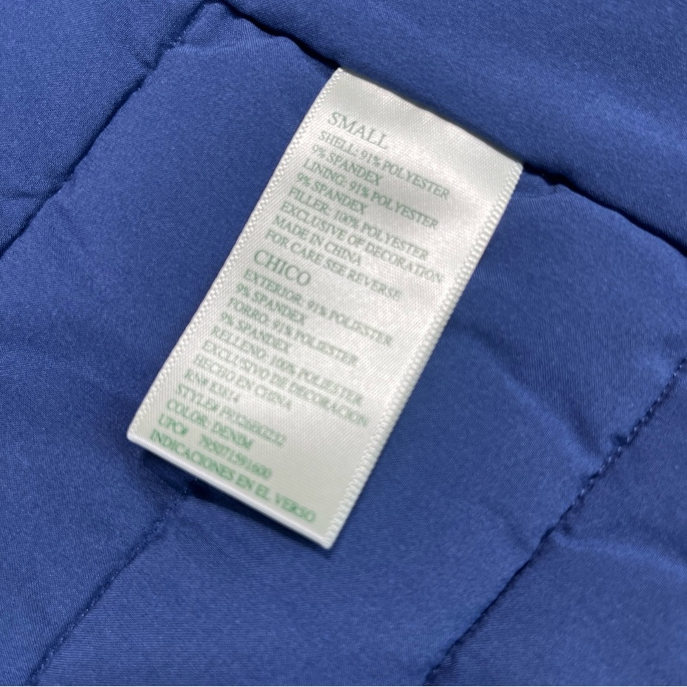 Tangerine Light Weight Puffer Active Vest Packable Blue Womens Small NEW - Picture 7 of 7